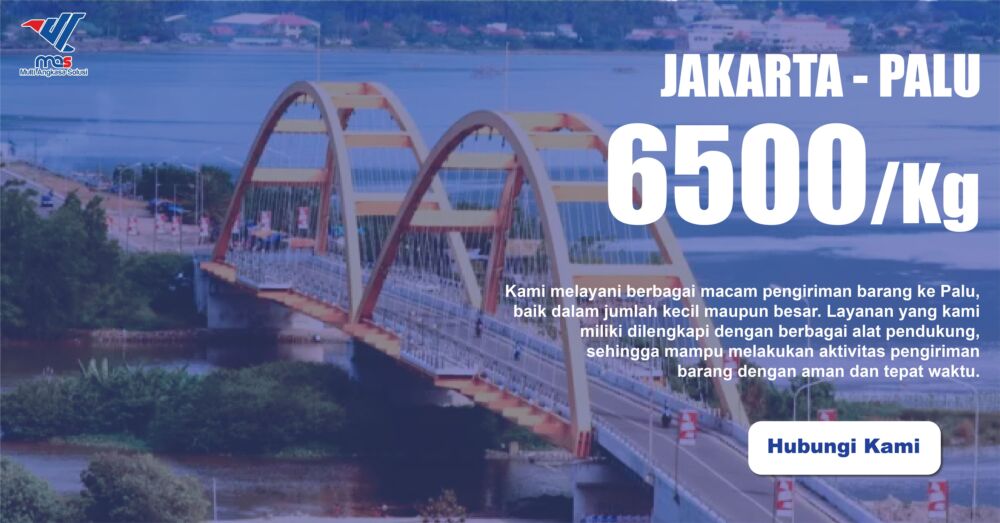 Jasa Ekspedisi Cargo Jakarta ke Palu Rp6.500,-